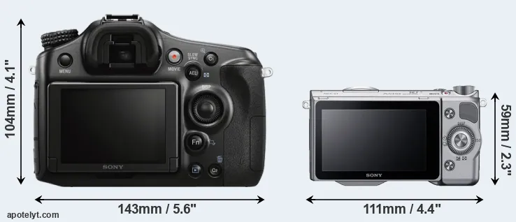 Comparison A68 or NEX-5T rear