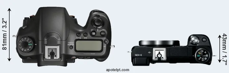 Compare A68 versus NEX-6 top