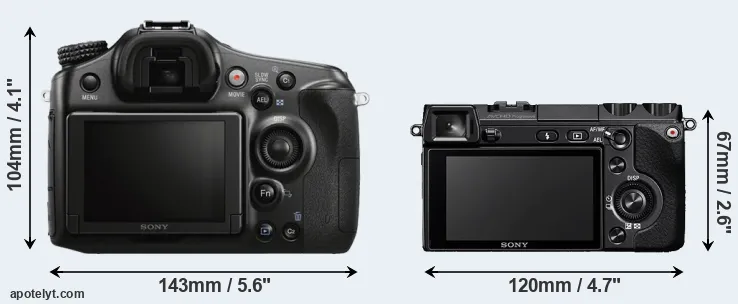 Comparison A68 or NEX-7 rear