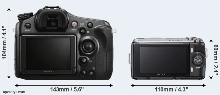 Comparison A68 or NEX-C3 rear