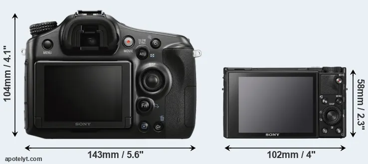 Comparison A68 or RX100 VII rear