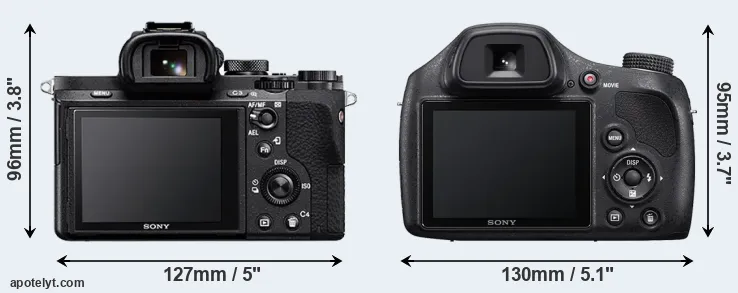 Comparison A7 II or H400 rear