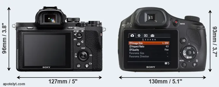 Comparison A7 II or HX350 rear