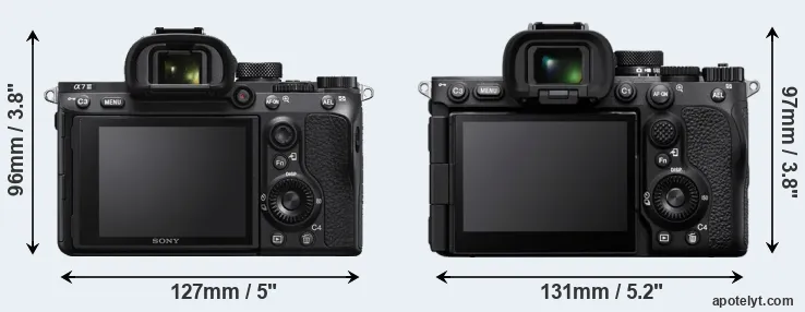 Comparison A7 III or A7R V rear