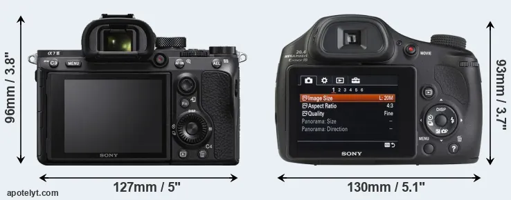 Comparison A7 III or HX350 rear