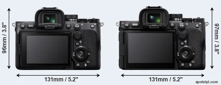 Comparison A7 IV or A7R V rear