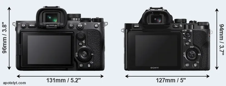 Comparison A7 IV or A7S rear
