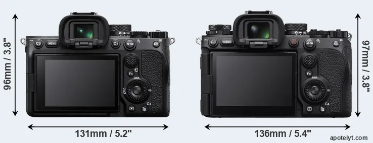 Comparison A7 IV or A9 III rear