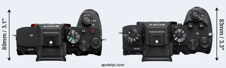 Compare A7 IV versus A9 III top