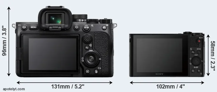 Comparison A7 IV or HX90V rear