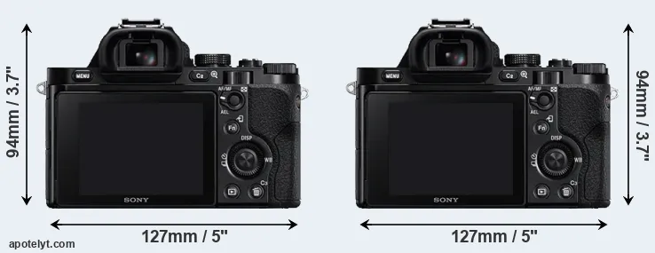 Comparison A7 or A7R rear