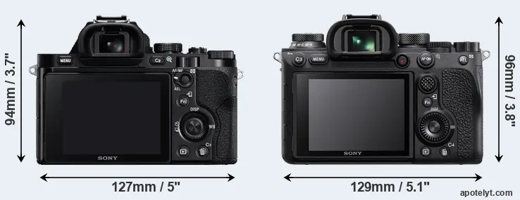 Comparison A7 or A9 II rear