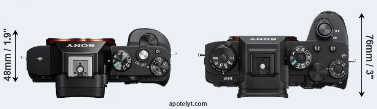 Compare A7 versus A9 II top