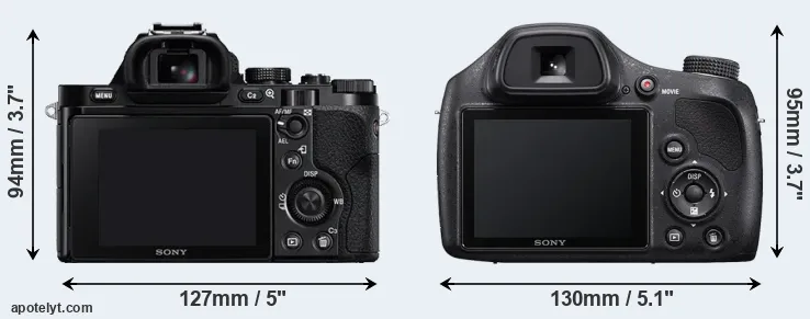 Comparison A7 or H400 rear