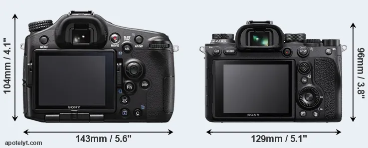 Comparison A77 II or A9 II rear