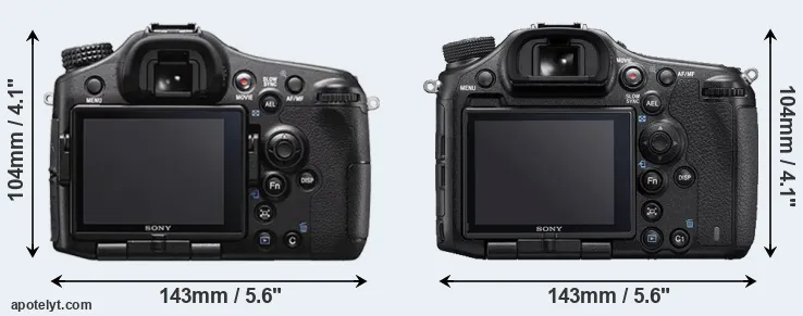 Comparison A77 II or A99 II rear