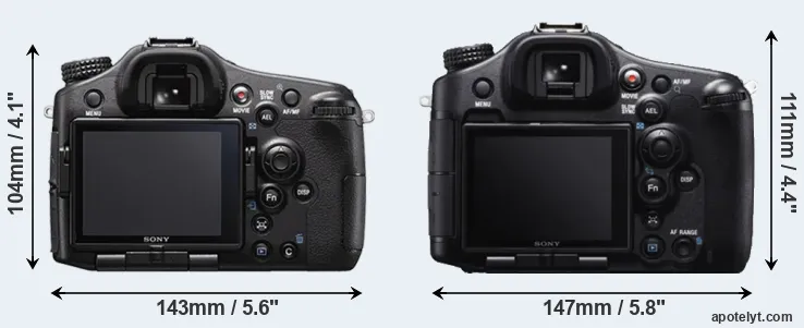 Comparison A77 II or A99 rear