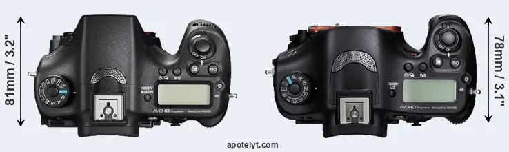 Compare A77 II versus A99 top