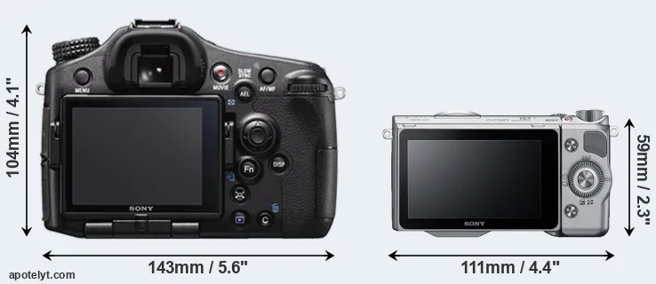 Comparison A77 II or NEX-5T rear
