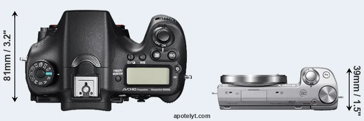 Compare A77 II versus NEX-5T top