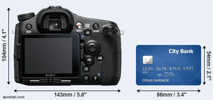 A77 and credit card rear side