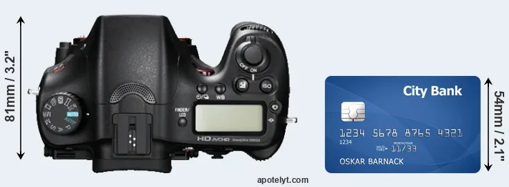 A77 versus credit card top view