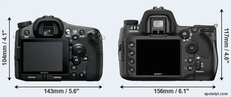 Comparison A77 or A850 rear