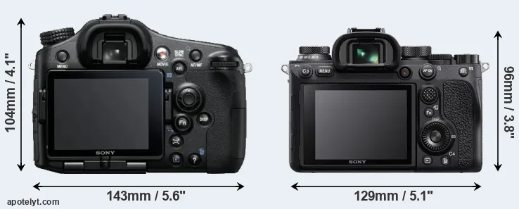 Comparison A77 or A9 II rear