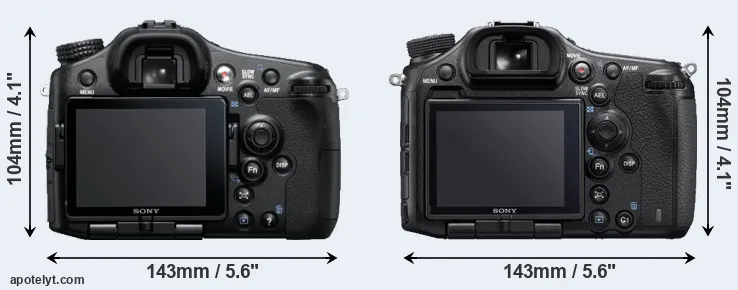 Comparison A77 or A99 II rear