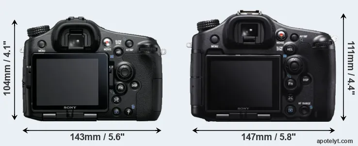 Comparison A77 or A99 rear