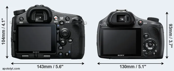 Comparison A77 or HX400V rear