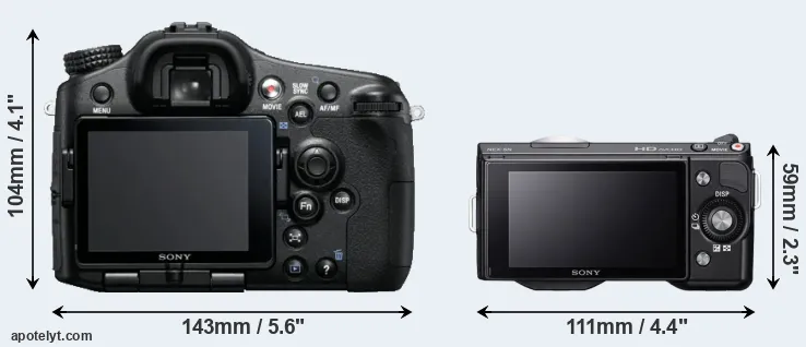 Comparison A77 or NEX-5N rear