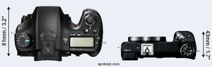 Compare A77 versus NEX-6 top