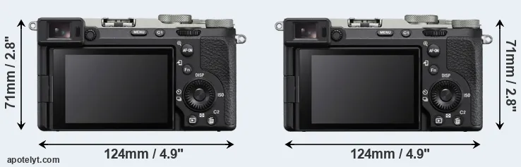 Comparison A7C II or A7C R rear