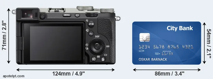 A7C R and credit card rear side