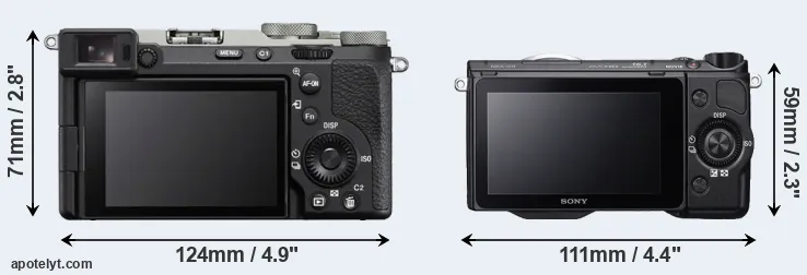Comparison A7C R or NEX-5R rear