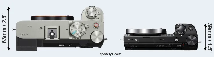 Compare A7C R versus NEX-5R top
