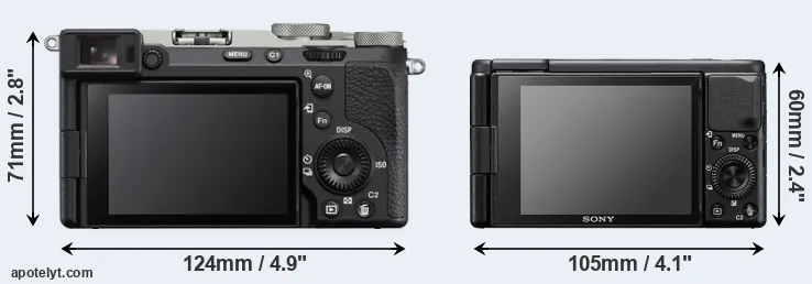 Comparison A7C R or ZV-1 rear