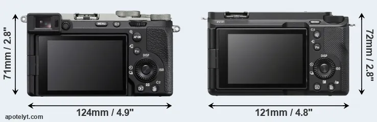 Comparison A7C R or ZV-E1 rear