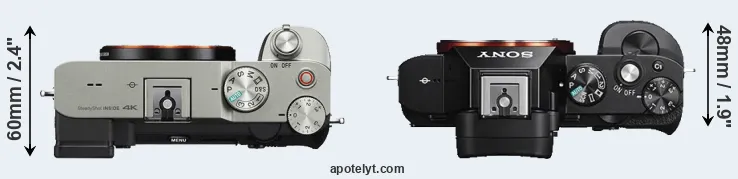 Compare A7C versus A7S top