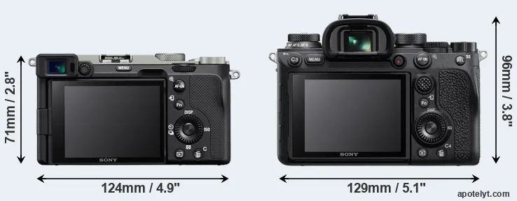 Comparison A7C or A9 II rear