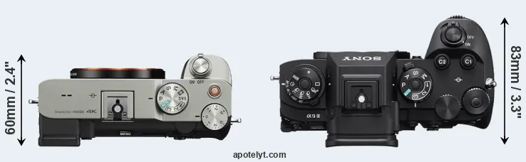 Compare A7C versus A9 III top