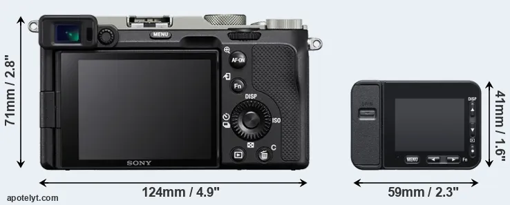Comparison A7C or RX0 II rear