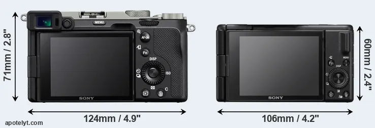 Comparison A7C or ZV-1 II rear
