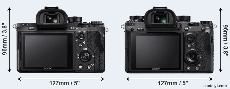 Comparison A7R II or A9 rear
