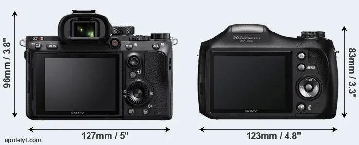 Comparison A7R III or H200 rear