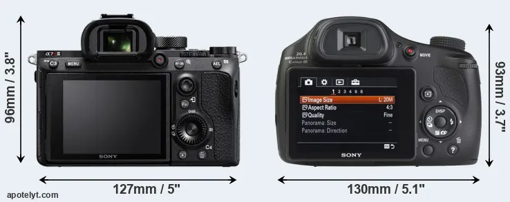 Comparison A7R III or HX350 rear