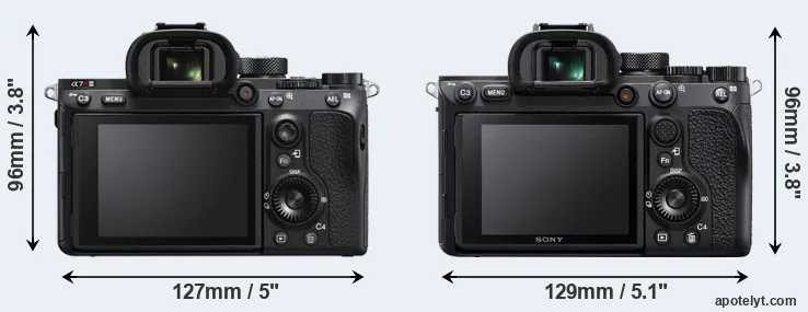 Comparison A7R IIIA or A7R IV rear