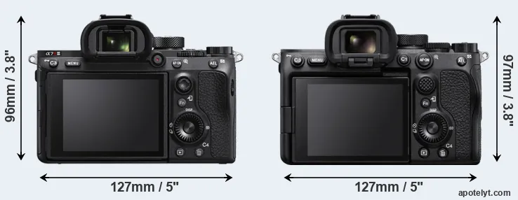 Comparison A7R IIIA or A7S III rear