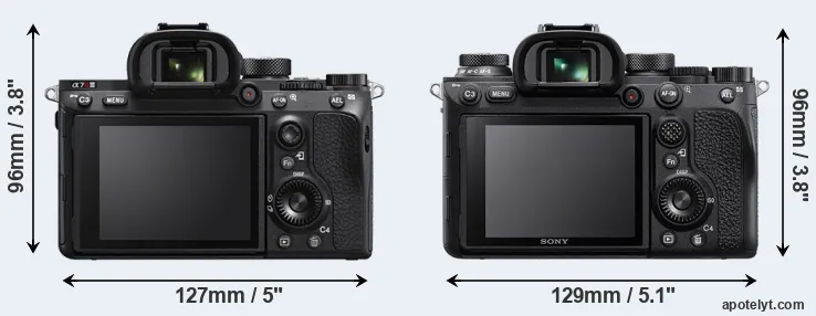 Comparison A7R IIIA or A9 II rear